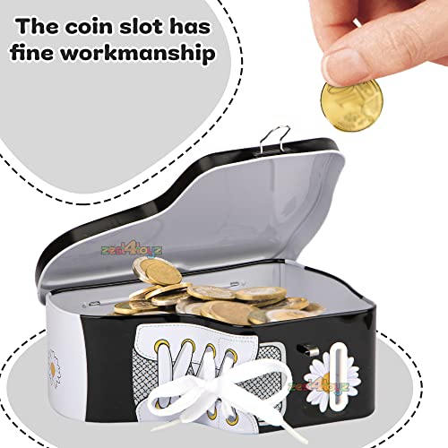 Image of Zest 4 Toyz Money Bank for Kids with Lock N Key Metal Piggy Bank Gullak Money Box Coin Bank Shoe Lace Activity Learning Toy Return Gifts
