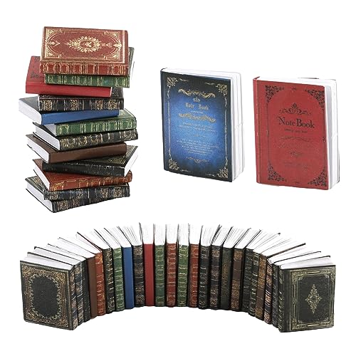 48uds Libros de Casa de Muñecas en Miniatura a Escala 1:12, Libros en Miniatura Atemporales Surtidos Accesorios de Decoración de Casa de Muñecas para Juegos de Simulación de Navidad