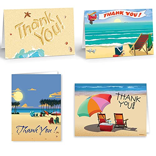Image of Stonehouse Collection Beach Note Cards Assorted Pack- 12 Beach Note Cards Per Box - Beach Variety Set