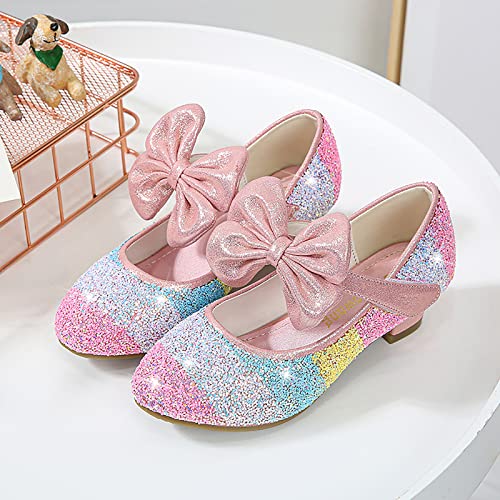 Girls Ballerina Flat Glitter Ballet Flat Shoes Non-slip Soft Glitter Mary Jane Girls Pump Princess Birthday Sandals2