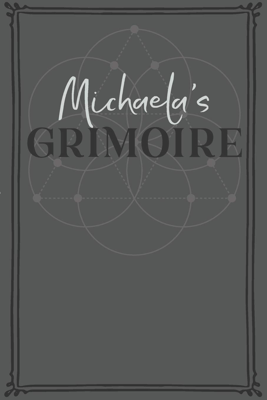 Michaela's Grimoire: Personalized Grimoire / Book of Shadows (6 x 9 inch) with 110 pages inside, half journal pages and half spell pages.
