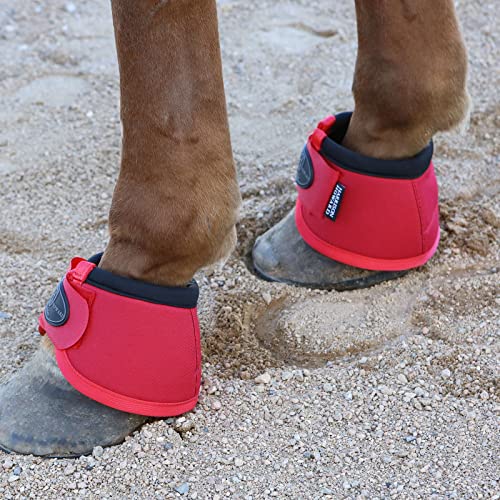 Image of Harrison Howard Horse Bell Boots Overreach Bell Boots No-Turn Bell Boots for Horse-Durable Protective Hoof Boot