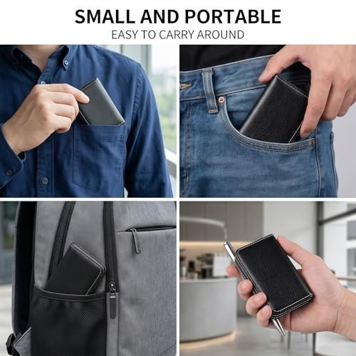 Etui na wizytówki z PU, etui na wizytói dla mężczyzn, ultracienkie etui na wiztówki dla kobiet