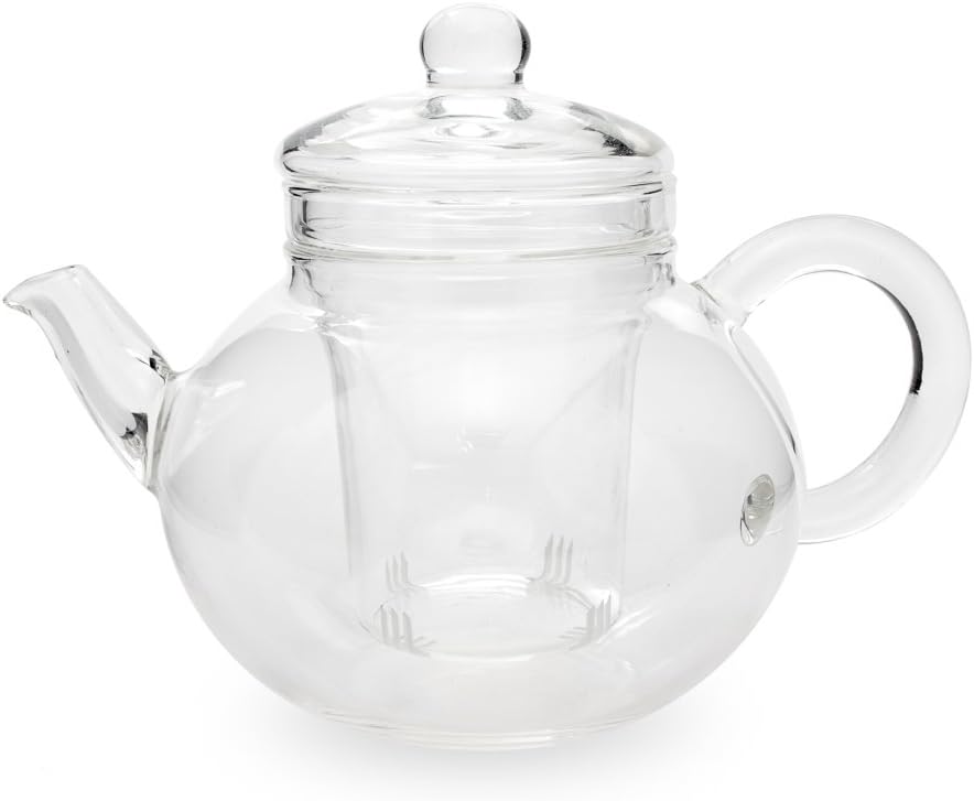 Yama Glass Infuser Glass Teapot, 32 oz, Clear