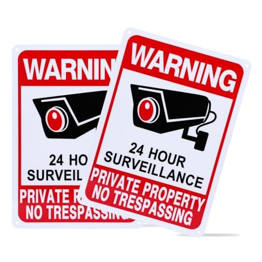 No Trespassing Signs Private Property 2-Pack, 10x7in, Upgraded Enlarged Cam