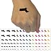 Massachusetts State Silhouette Temporary Tattoo Water Resistant Fake Body Art Set Collection - Brown (One Sheet)