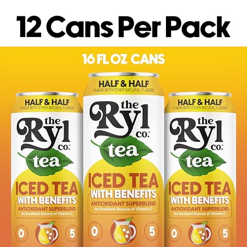 Ryl Iced Tea, Half & Half, Antioxidant Superblend, No Artificial Ingredients, 16.0 Fl Oz (12-Pack) - Image 4