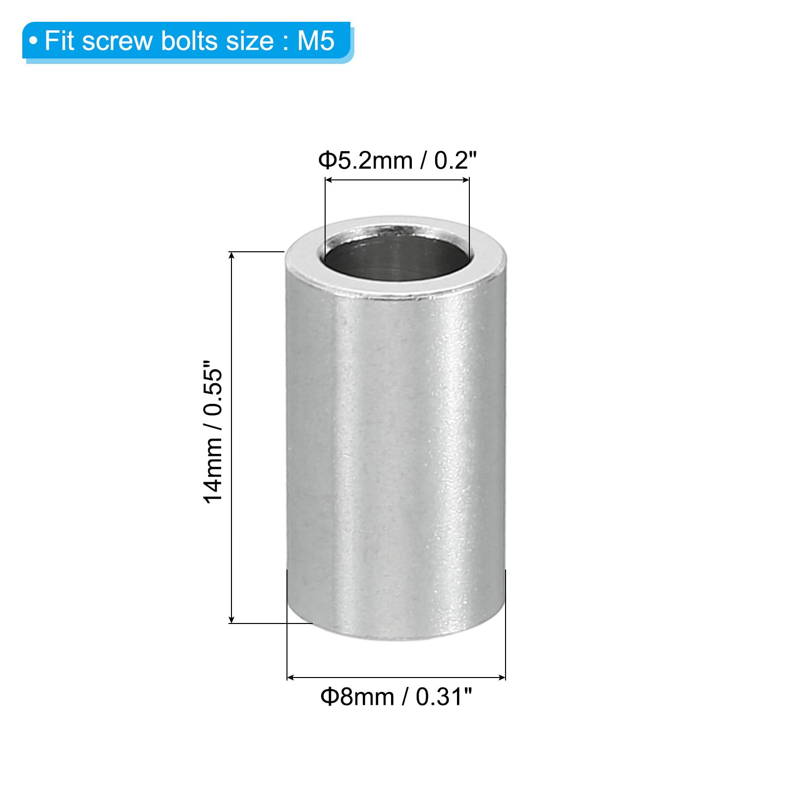 PATIKIL M5 Aluminum Spacers - Image 2