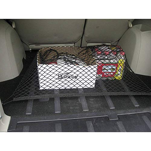 Filet de Coffre HP 90x50cm Filet à Bagages Elastique Accessoire Auto Noir - 3