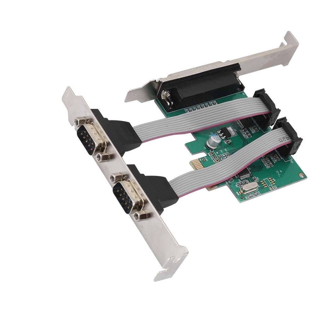 SaiRetail.Com DualSerial 2 Port + 1 Parallel Port PCI Express Card, PCIe Serial Port, Parallel Port Combo Card PCI Express Card Compatible with 16C450/16C550 UART-image-40