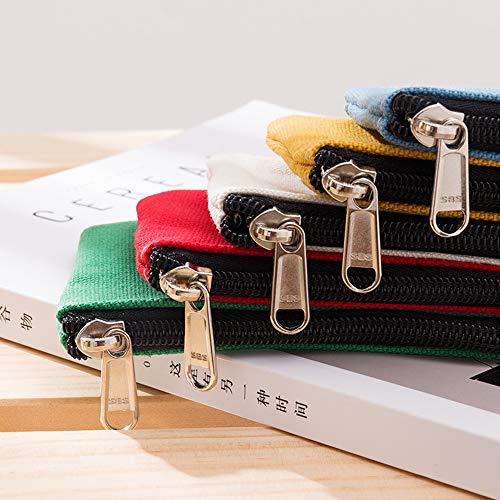 Hibate Canvas Schlüsseletui Schlüsseltasche Schlüsselmäppchen Klein für Herren Damen (Blau)