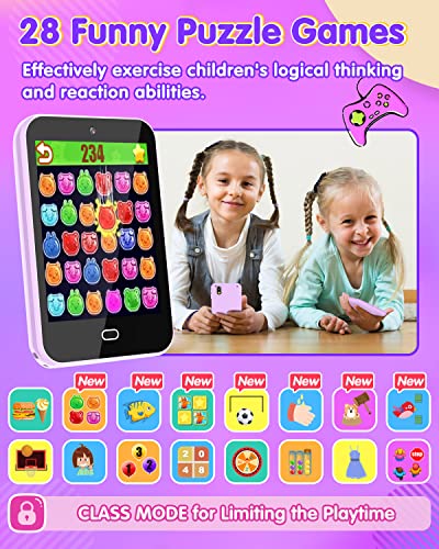 Kids Phone Gifts For 3 4 5 6 Year Old Girl, Touchscreen Kids Play Phone Dual Camera Games Music Torch Habit Alarm Stories Words Learning Toys For 3-7 Year Old Girl Birthday Gift Ideas With 8G Sd Card #TOP4