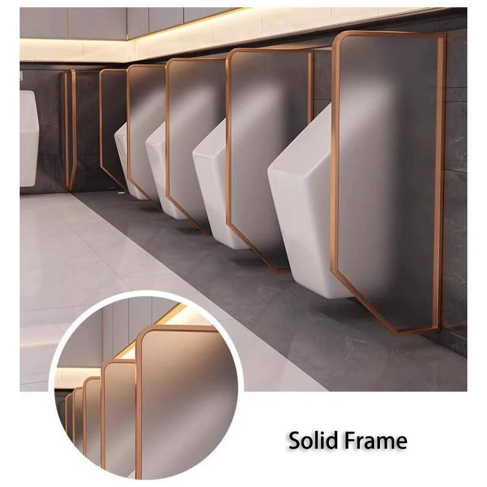 Pannello divisorio per orinatoi - Separatore a Parete per bagni pubblici, Hotel e Centri Commerciali, Oro - 120x40 cm