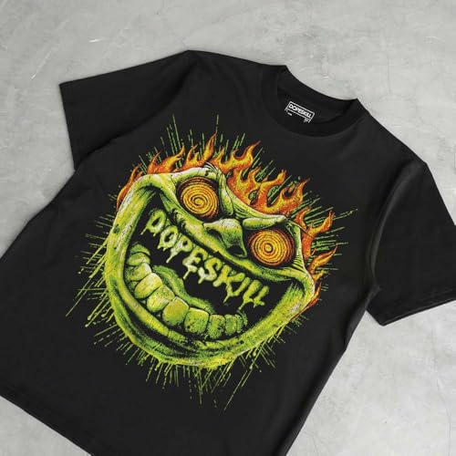 Image of DopeSkill Halloween Graphic Tee Streetwear Hip Hop Hypebeast Unisex T-Shirt Sneaker Colour Matching Shirts Spooky Graphic