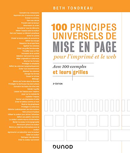Télécharger 100 principes universels de mise en page pour l'imprimé et le Web - Avec 100 exemples et leurs gril PDF