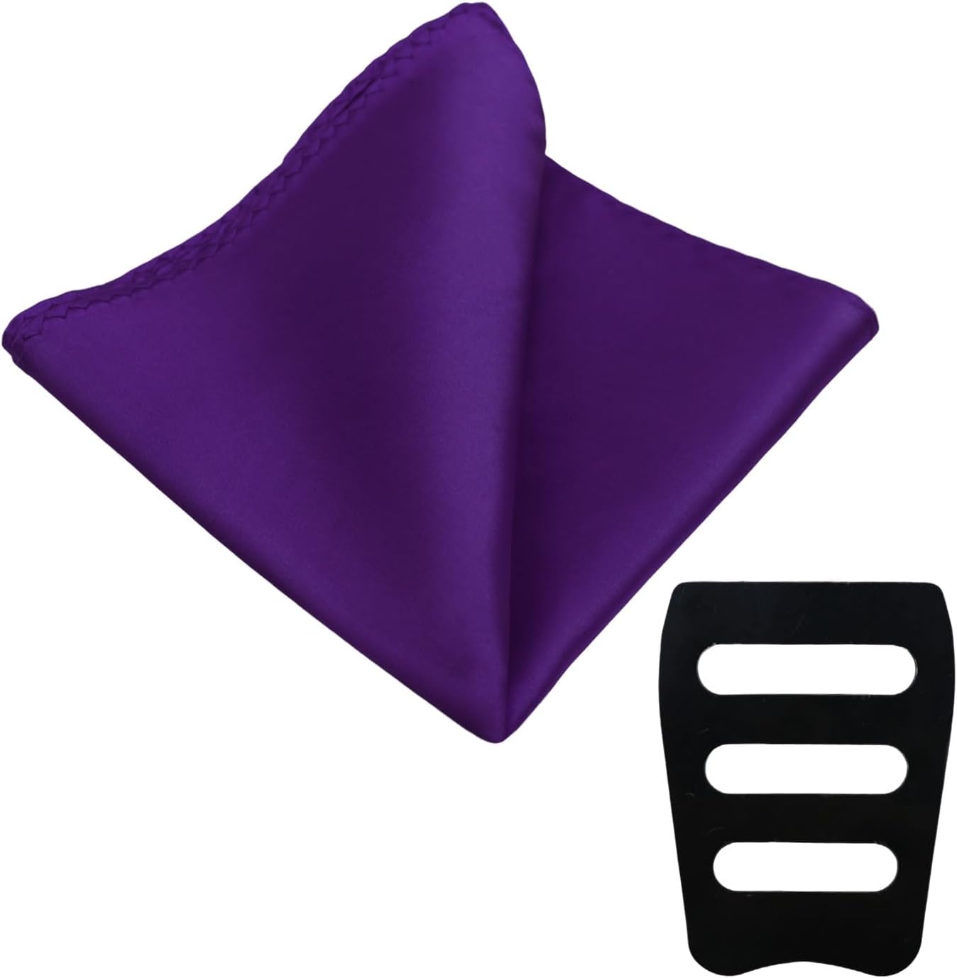 Mens Handkerchiefs, 11.81" Satin Pocket Squares for Men with Holder for Festivals Events Business Wedding Party