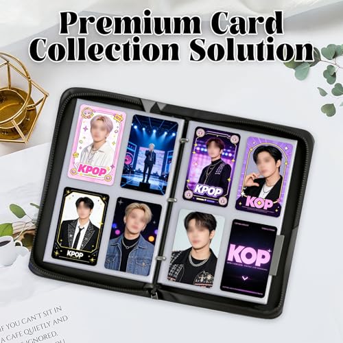 Classeur de cartes photo Kpop en cuir synthétique de luxe avec reliure renforcée