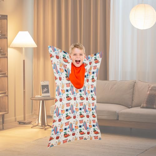 Image of Sensory Body Sock for Kids, Full Body Sock Wrap for Autistic Children to Relieve Stress, Summer Relaxing Sensory Compression Body Sack for Kids Sensory Processing Disorder for Kids Girl