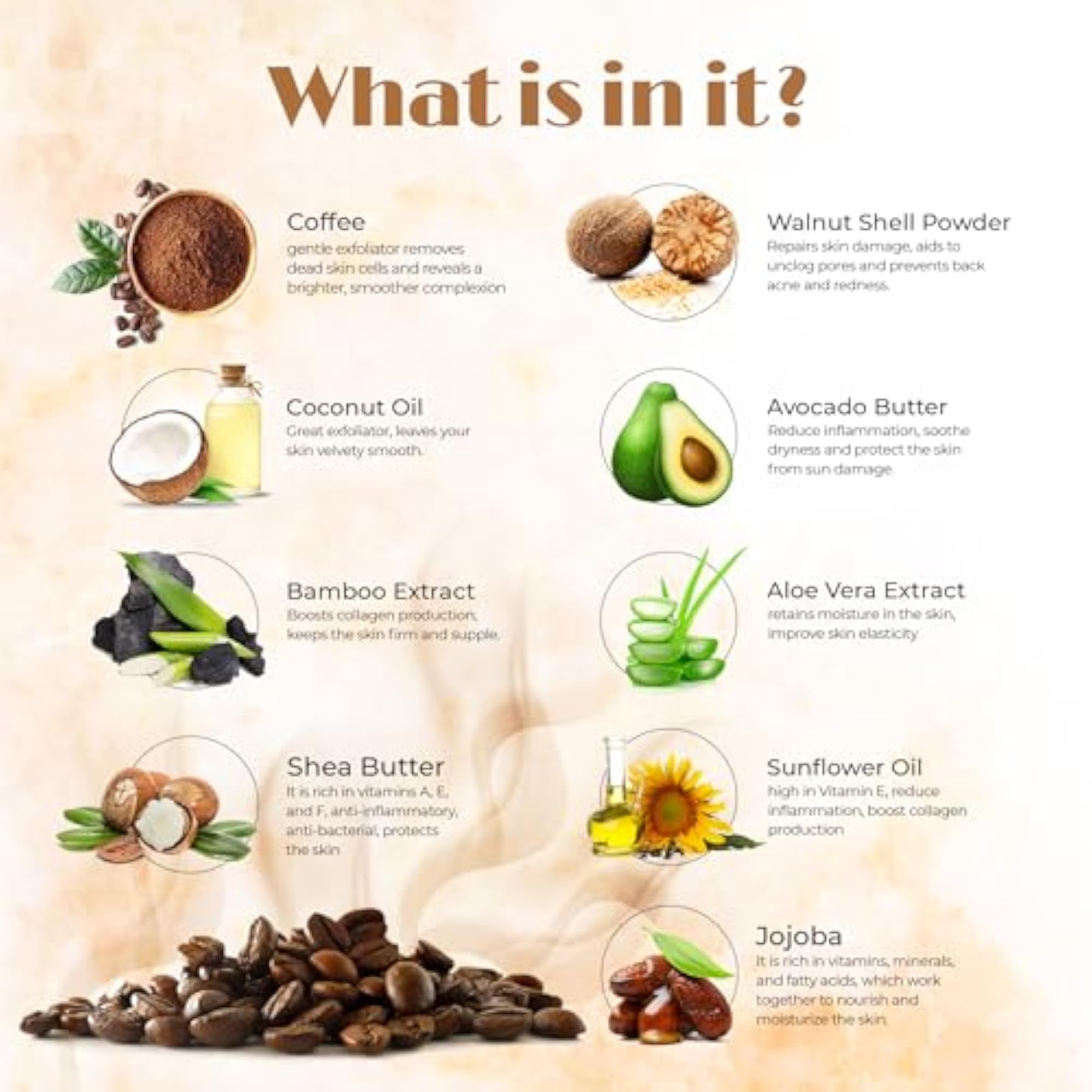Coffee Body Scrub for Tan Removal & Soft-Smooth Skin