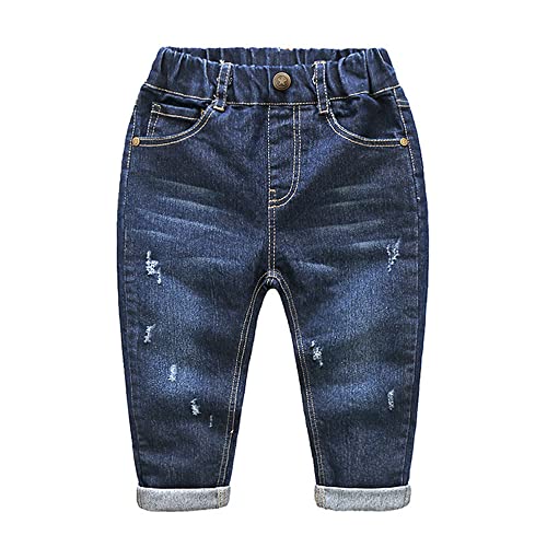 Jueshanzj Boys' Jeans Casual Pants Children Blue 100CM