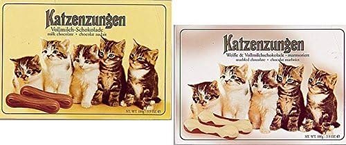 Sarotti Katzenzungen Cat Tongues Variety Pack - Milk Chocolate and Marbled White & Milk Chocolate