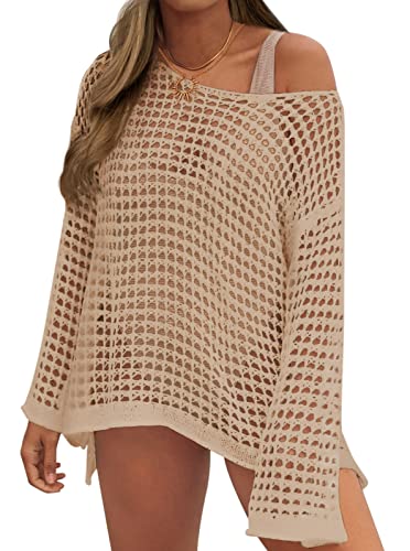 Image of CoCozy Crochet Cover Up for Women Mesh Hollow Out Bikini Cover Ups for Swimwear Summer Swimsuit 2026