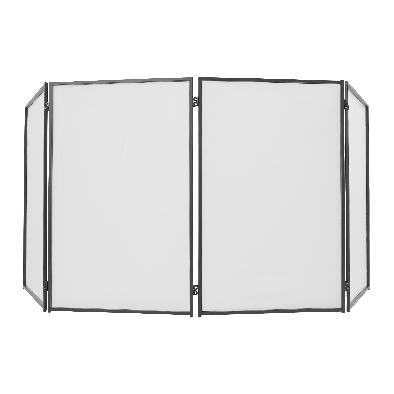 DJ Screen 4 Segmente DJ klappbare Booth Panels Verkleidung für DJ Pult zusammenklappbarer und mobiler DJ Stand (Schwarz Weiß)