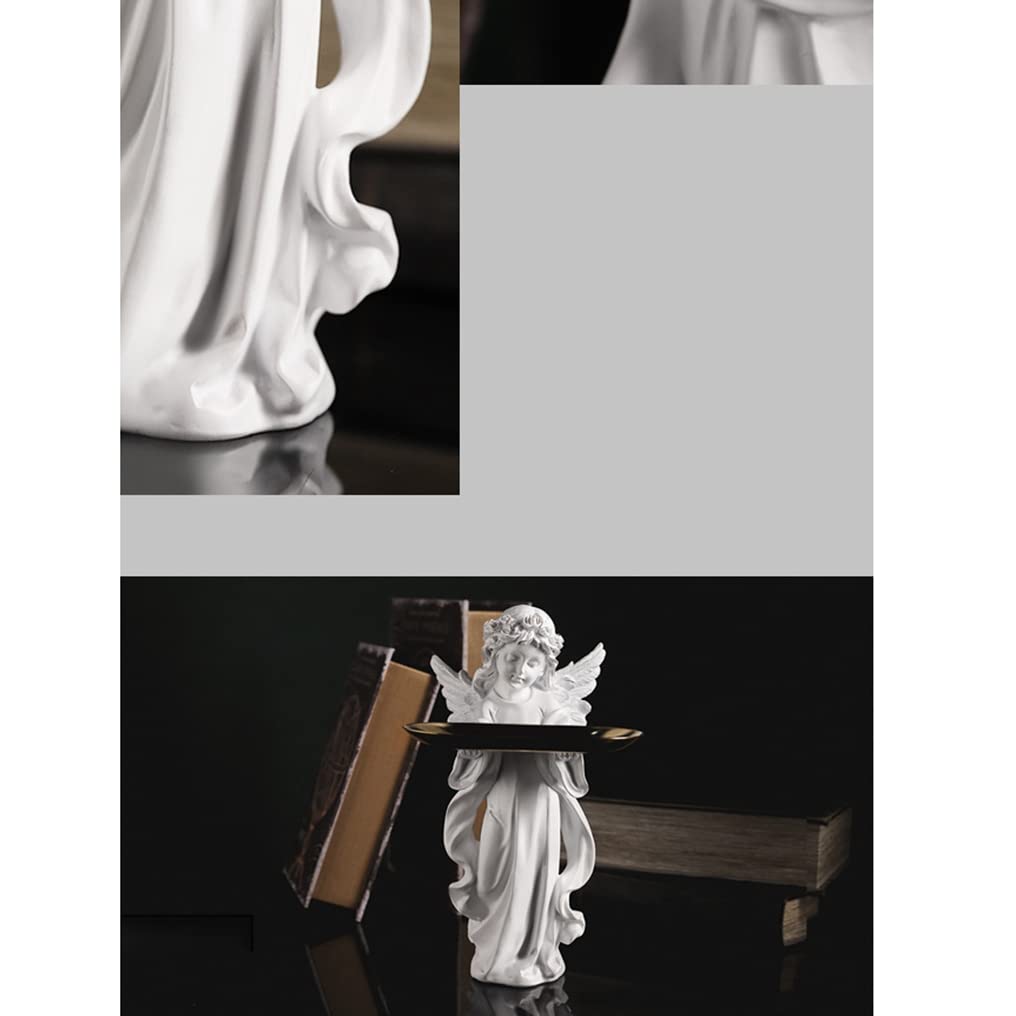 天使の置物 小物置き トレイ Amazon.co.jp: 皿を捧げる天使 エンジェル おしゃれ 収納トレイ