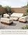 5 Piece Patio Furniture Cover Set, Waterproof Outdoor Furniture Covers for 3-Seater Sofa, Loveseat, Chairs & Coffee Table, Heavy Duty 600D Lawn Patio Set Covers, UV-Resistant All-Season, Beige&Brown