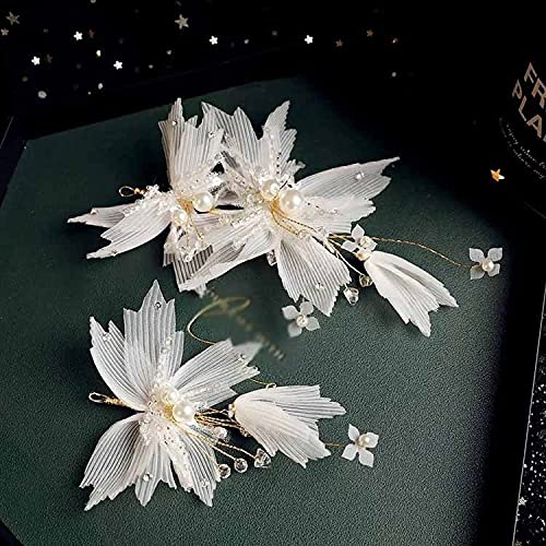Accesorios para el cabello tipo tocado de flores de hilo de cristal de bodas 2