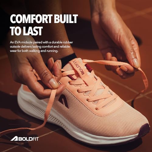 Image of Boldfit Running Shoes for Woman Anti Slip Sports Soft Sole Walking Shoe for Ladies Comfort Footwear for Girls
