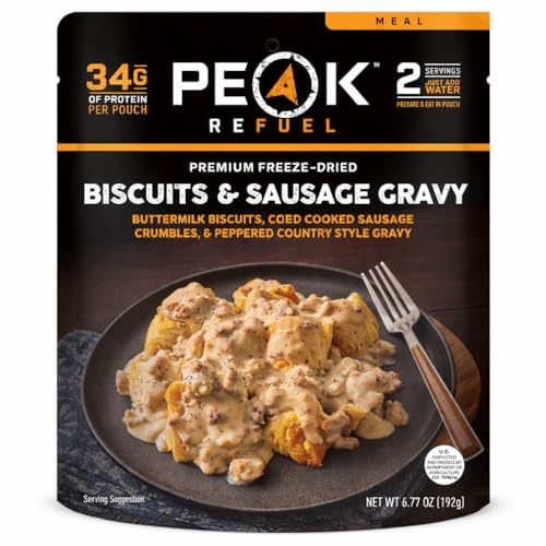 Peak Refuel Biscuits & Sausage Gravy | Freeze Dried Backpacking,
