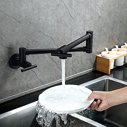 Support mural noir pour robinet de remplissage de pot pliable