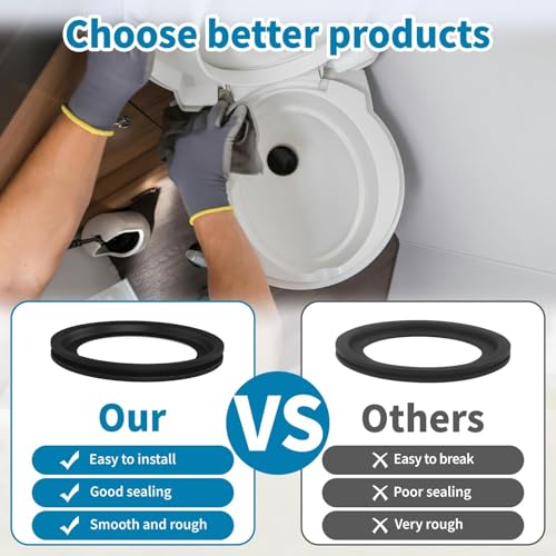 Image of 2 Pack RV Toilet Seal，3.9 Inch Flush Ball Seal Gasket Replacement 385311658 for Dometic 300 /310 /320，High-Grade Rubber Toilet Seal Parts Solve Leakage Problem