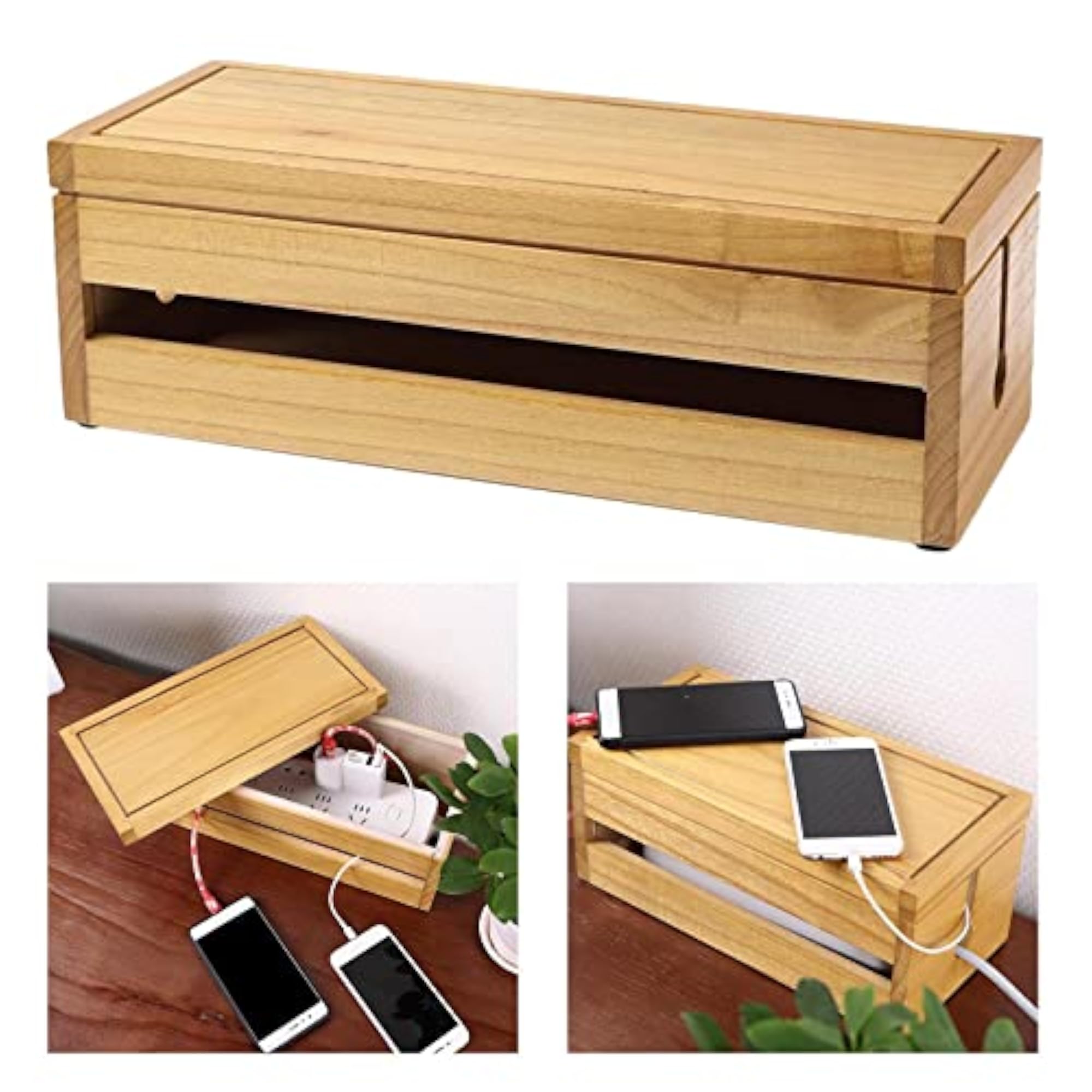 Cable Management Box Cord Organizer Wire Hide Storage Light