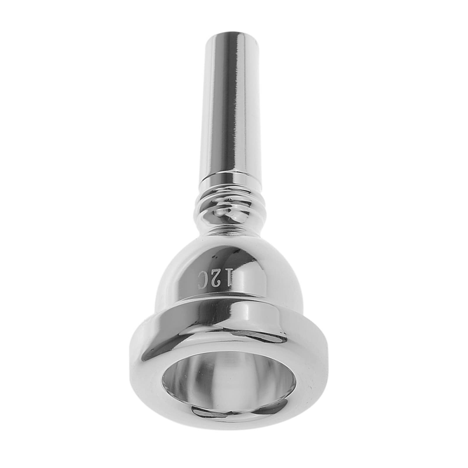12C ustnik do puzonu altowego stop miedzi mały ustnik do trąbki akcesoria do instrumentów muzycznych (Color : Silver, Size : 79.3 * 38mm.)