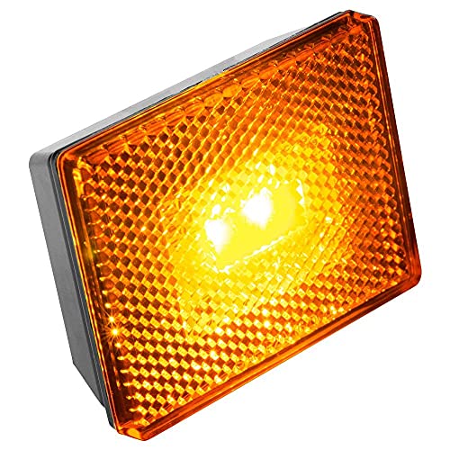 Lumitronics Reflector/Clearance LED Marker Light with Stud Mount (Amber Lens)
