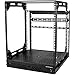 Produktbild StarTech.com 12HE Ausziehbares, drehbares Netzwerk rack mit offenem Rahmen - 4 Pfosten - 42cm tiefes ausziehbares Netzwerkschrank mit Kabelmanagement, Drehbares Netzwerk/Serverschrank(PORACK12U)