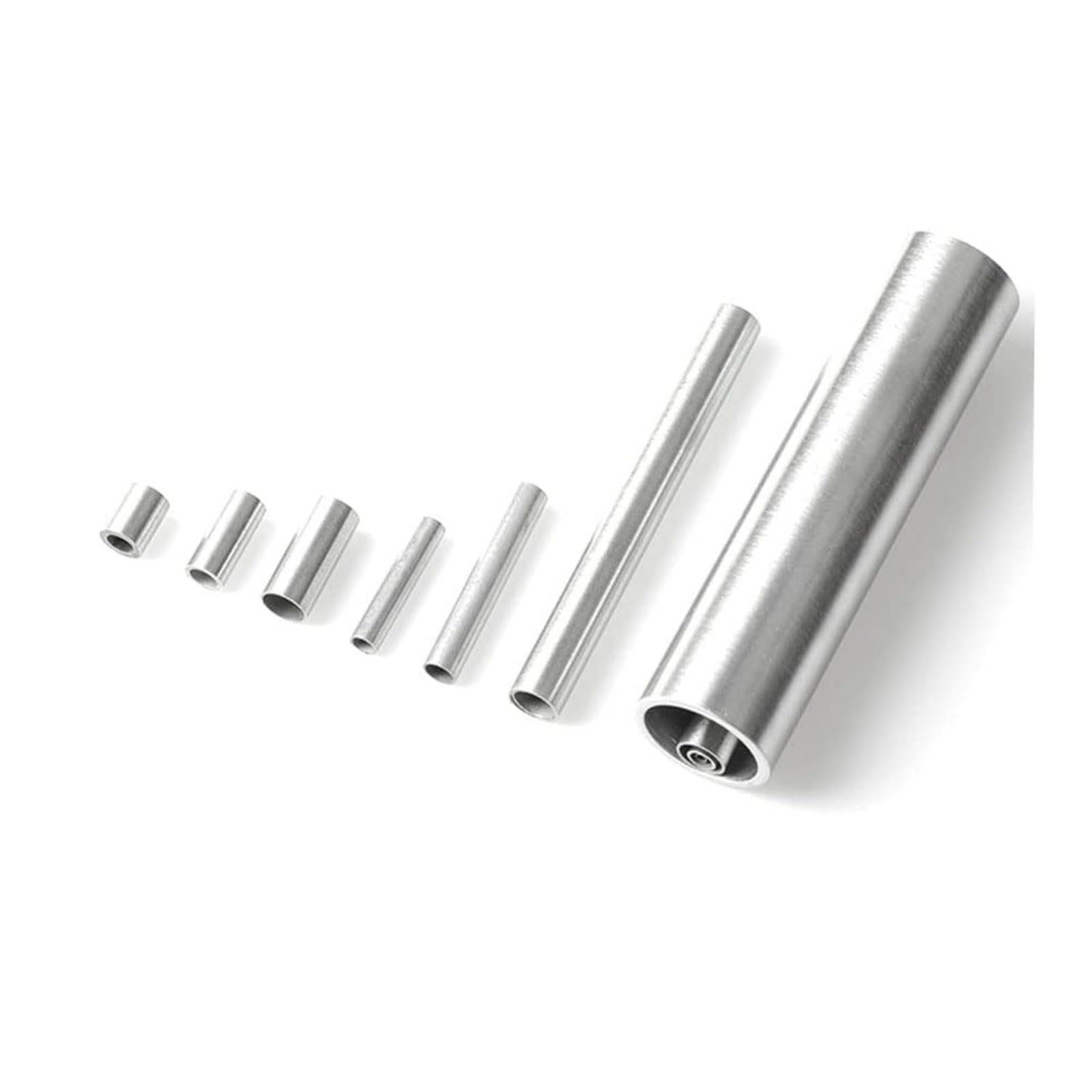 2 tubi rotondi capillari in acciaio inossidabile 304, per uso industriale, ecc. Lunghezza: 500 mm, diametro esterno: 20 mm, spessore della parete: 2,0 mm.