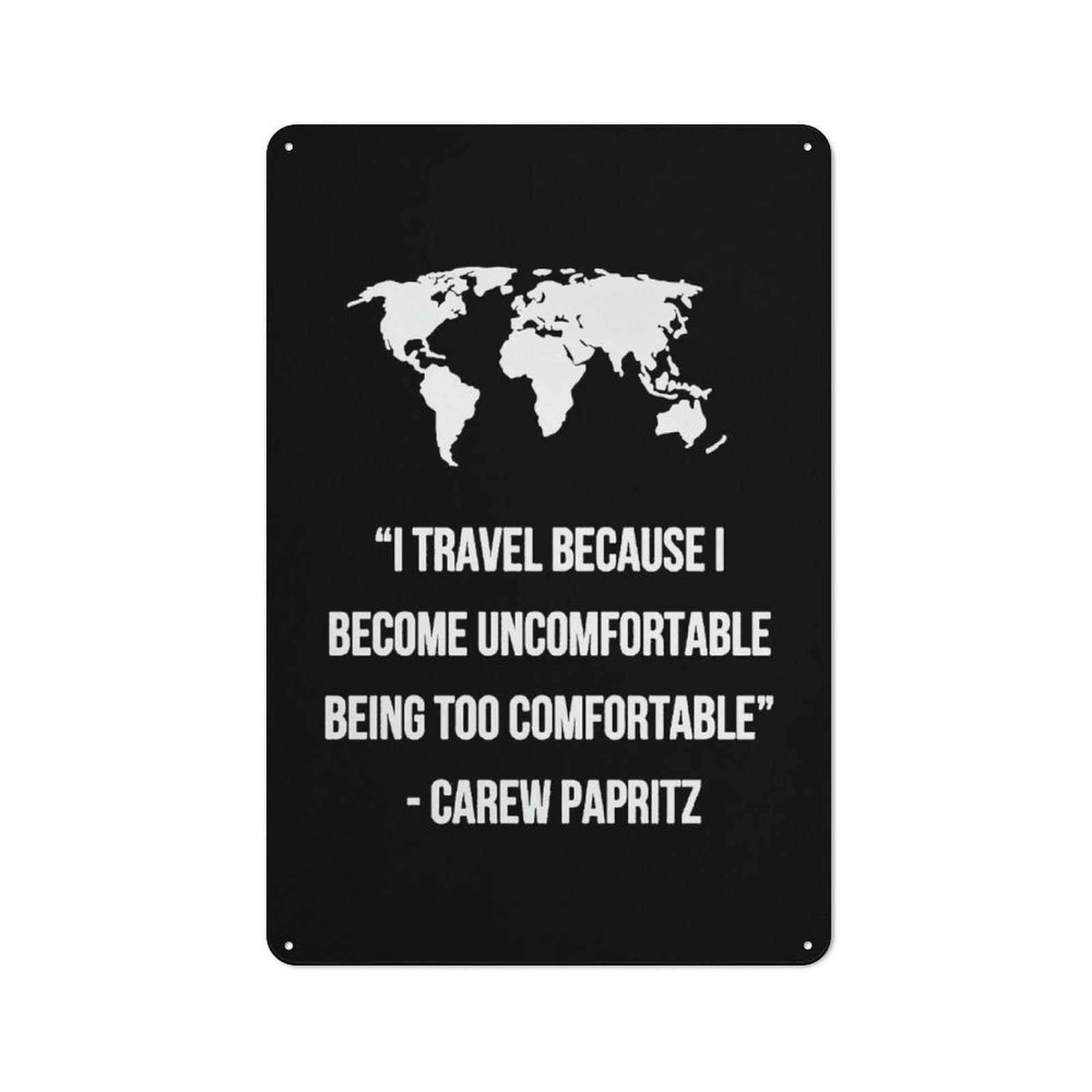 Travel Character Metal Wall Decor 30x20cm, Vintage Metal Sign for Home, Shop, Pub Or Studio Wall