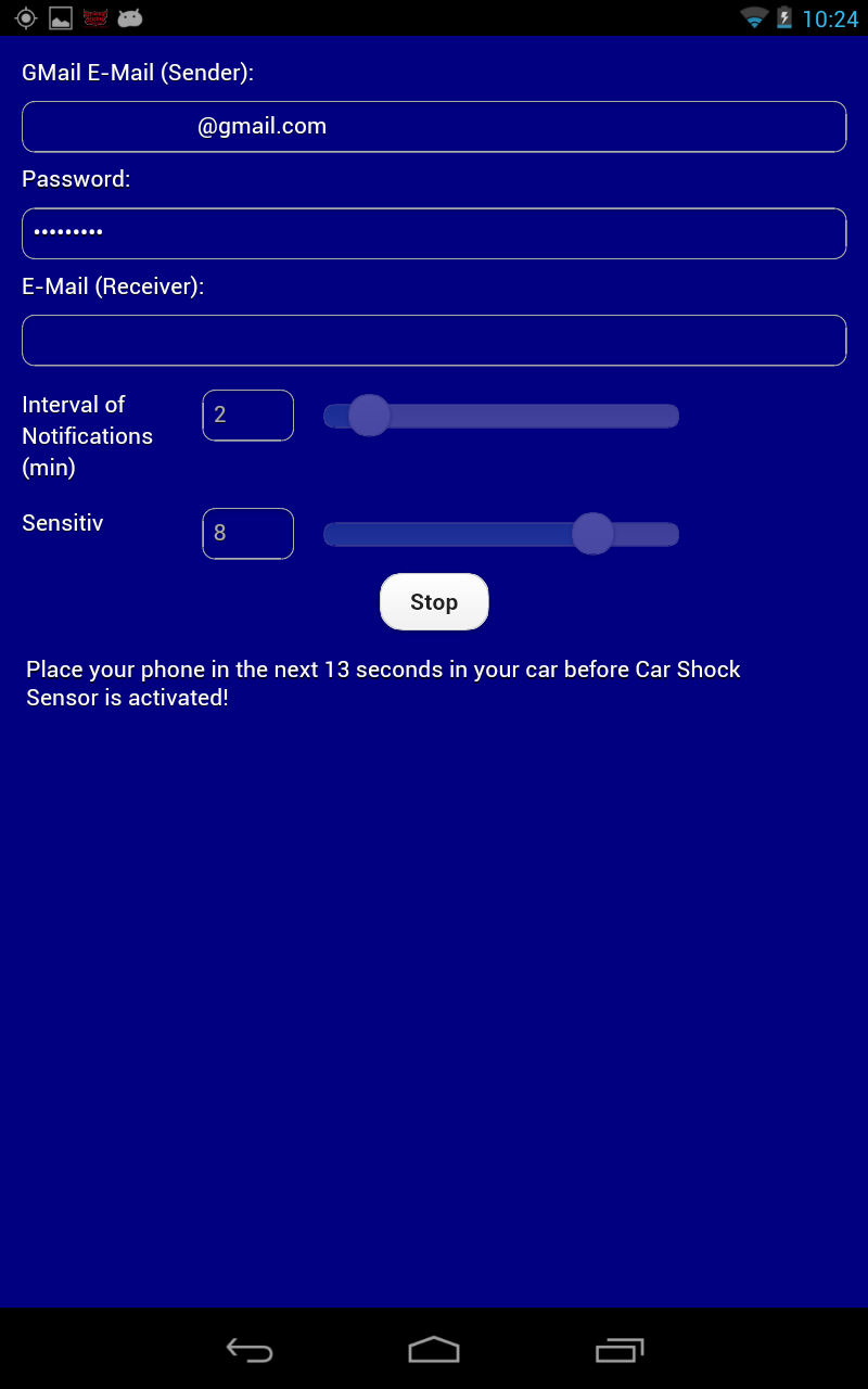 Shock Control App Car Shock Sensor - App on Amazon Appstore