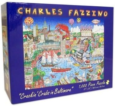 Charles Fazzino "Crackin' Crabs In Baltimore" 1000 Piece Glitter Puzzle 27" x 20" (68.6cm x 50.8cm)