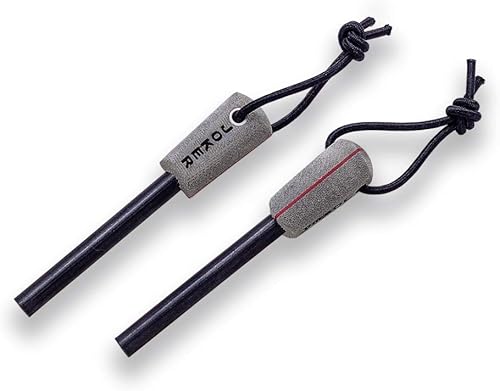 Miniatura 6 de Joker Bushcraft Bushcrafter cuchillo CV120-P, hoja de 4.13 pulgadas en acero Böhler N695 y funda de cuero con iniciador de fuego, herramienta para