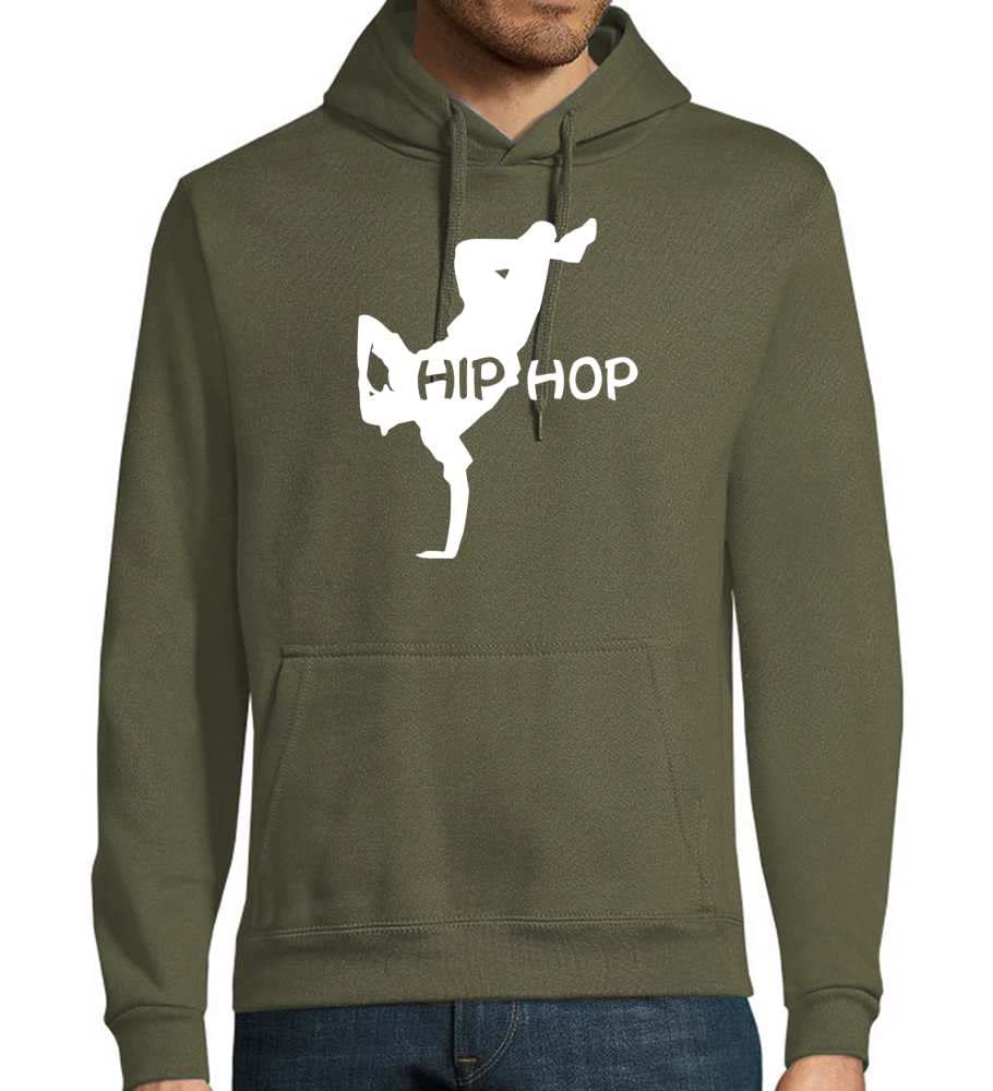 Hip Hop - Felpa con cappuccio da uomo, esercito, XXXXL
