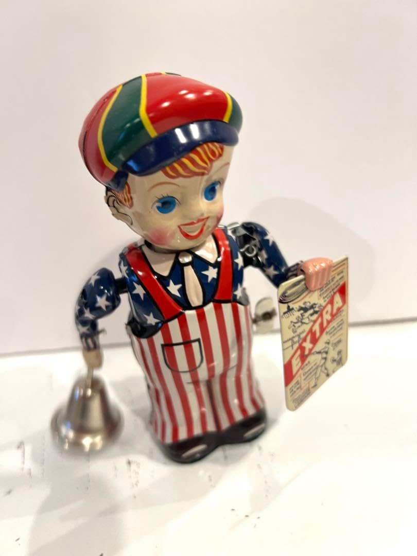 ニュースボーイブリキゼンマイ人形日本製復刻版 ニュースボーイブリキ