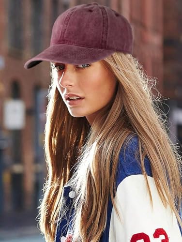 Image of Edoneery Men Women Baseball Cap-Low Profile Adjustable Washed Cotton Golf Dad Hat