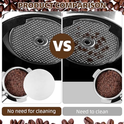 Image of Supvox 400 Counts Espresso Coffee Filters for 58mm Espresso Portafilter Moka Pot Coffee Filters Paper Replacement Filter Coffee White Coffee Filter Paper Round Coffee Maker Filters