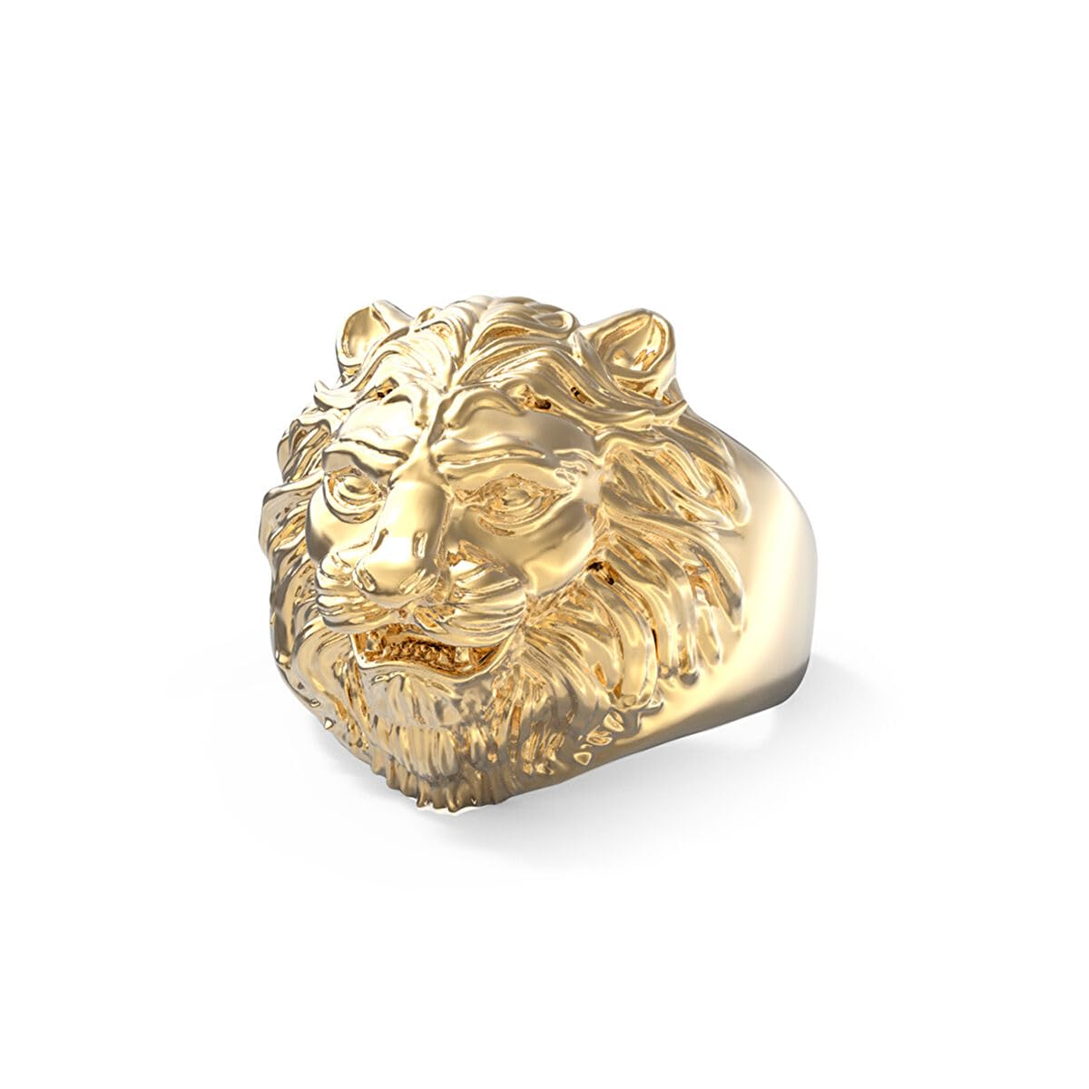 Guess Anello Uomo Lion King JUMR01307JWYG Acciaio Inossidabile Dorato Testa Leone, ÚNica, Metallo, Nessuna Pietra Preziosa - 4