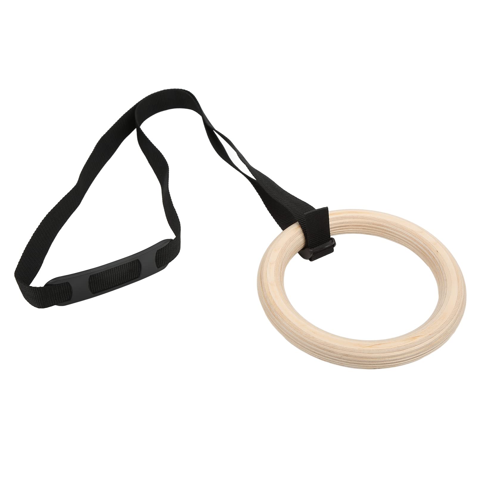 Gymnastikringe, 1 Paar Gymnastikringe aus Holz, Calisthenics-Ringe mit Verstellbaren Schnallenriemen, 330 Pfund Kapazität, Zugübungsringe für Heim-Fitness-Workout