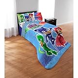4 Piece Twin Size PJ Masks Bedding Set Includes 3pc Twin Sheet Set And Twin/F Comforter